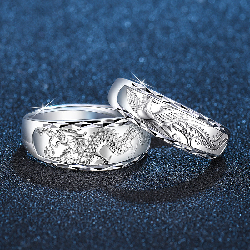 Heritage Prosperity Brought The Dragon Phoenix Couple Wedding Rings