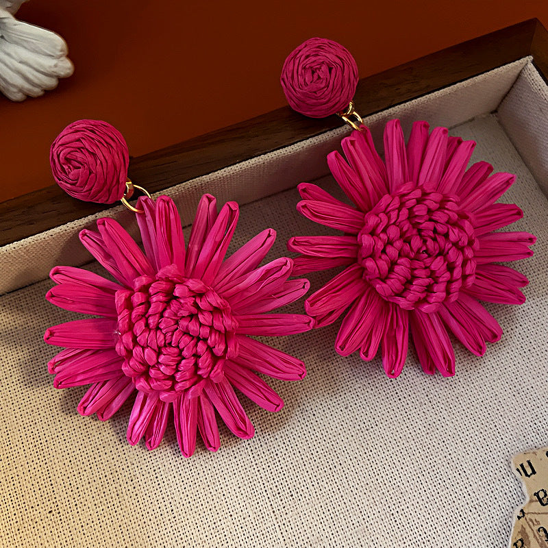 Rope Flower Summer Personalized Small Fresh Fashion Earrings