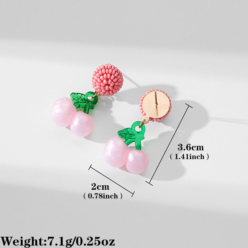 Fashion Design Candy Color Chain Female Dopamine Rings