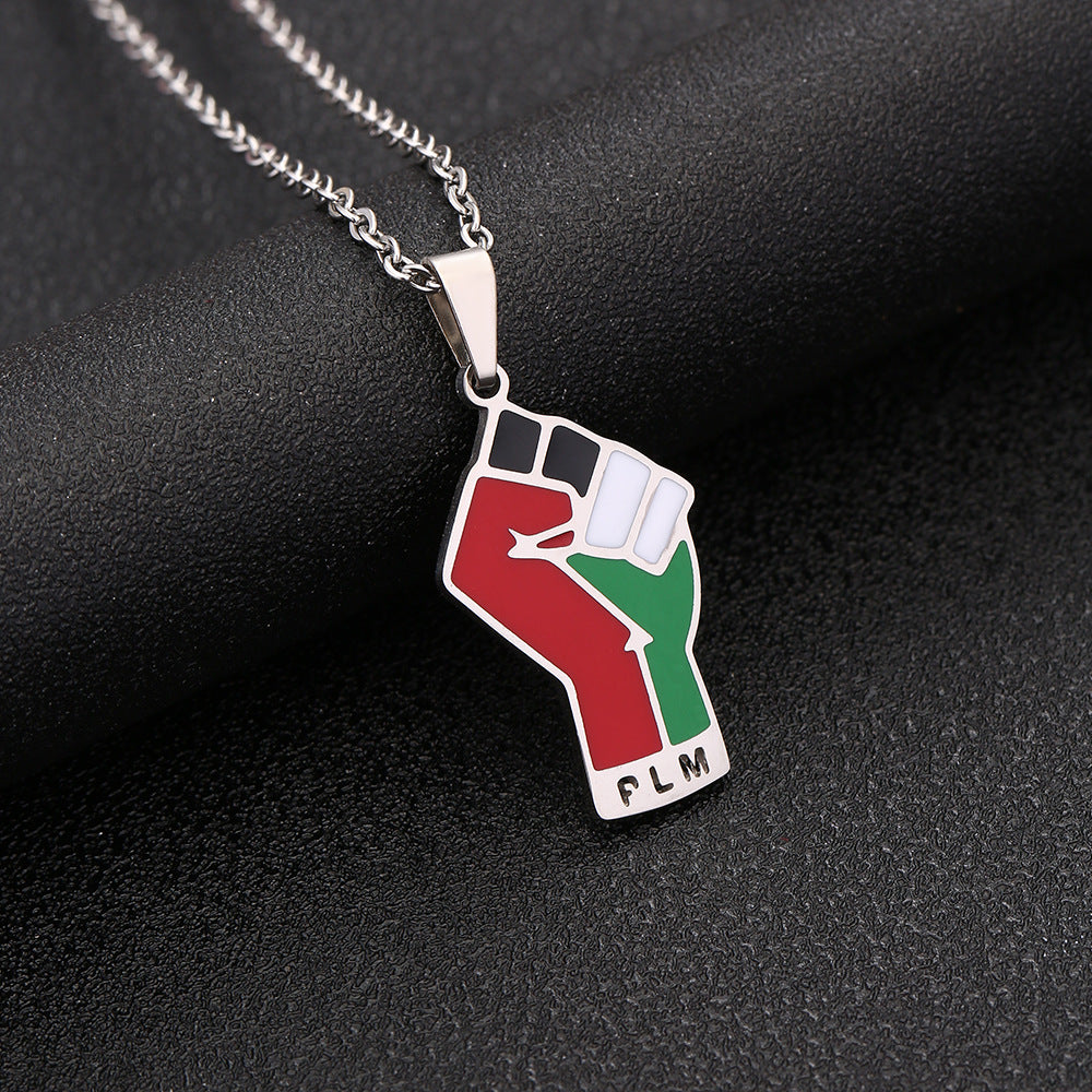 Stainless Steel Palestine Couple Style National Popular Necklaces