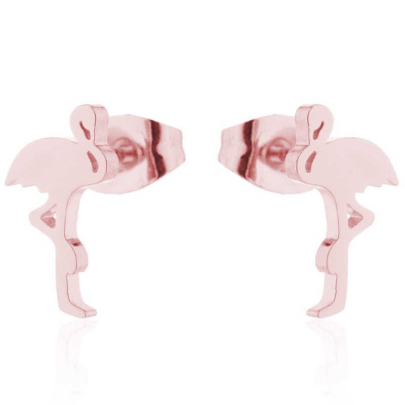Aloofness Style Stainless Steel Cute Small Animal Fashion Earrings