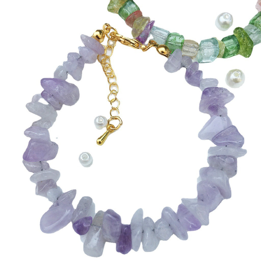 Women's Multiple Colors Fashion Sweet Irregular Gravel Strawberry Bracelets