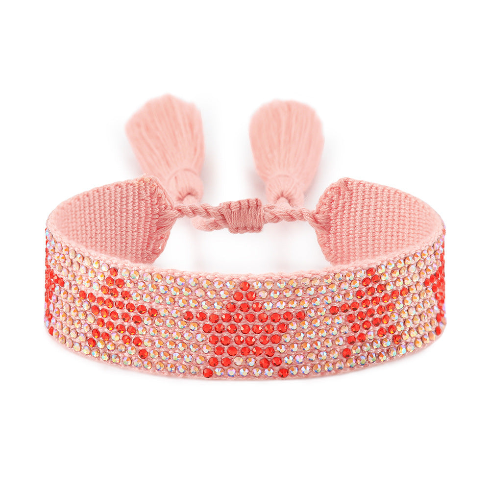 Star Woven Creative Full Diamond Handmade Bracelets