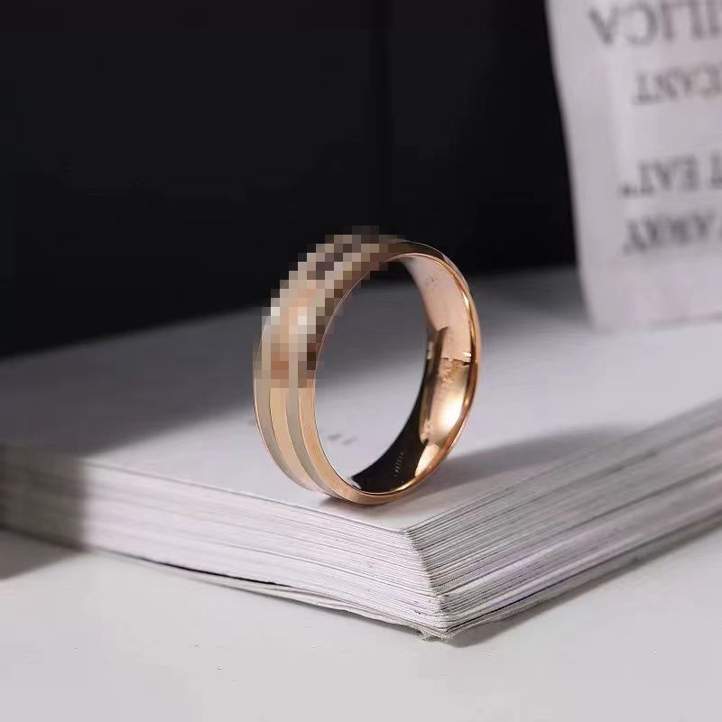 Women's Summer Personality Couple Cherry Blossom Powder High-grade Rings