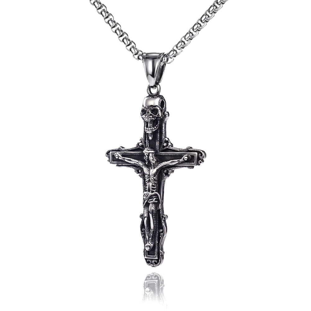 Men's Style Eagle Personality Titanium Steel Retro Necklaces