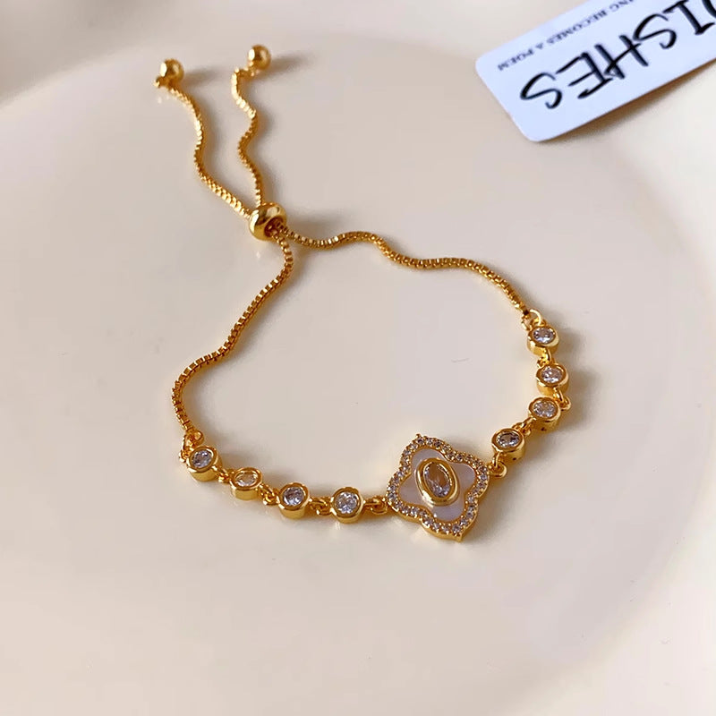 Women's High Version Lucky Four-leaf Grass Light Luxury Bracelets