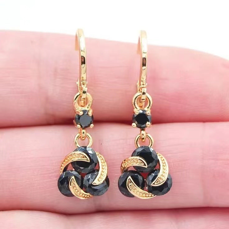 Women's Spiral Winding Hollowed Fashion Minority Simple Earrings