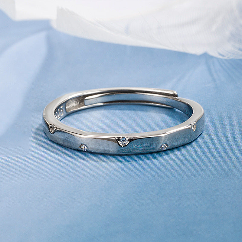 Love Couple Simple Opening Design Valentine's Rings