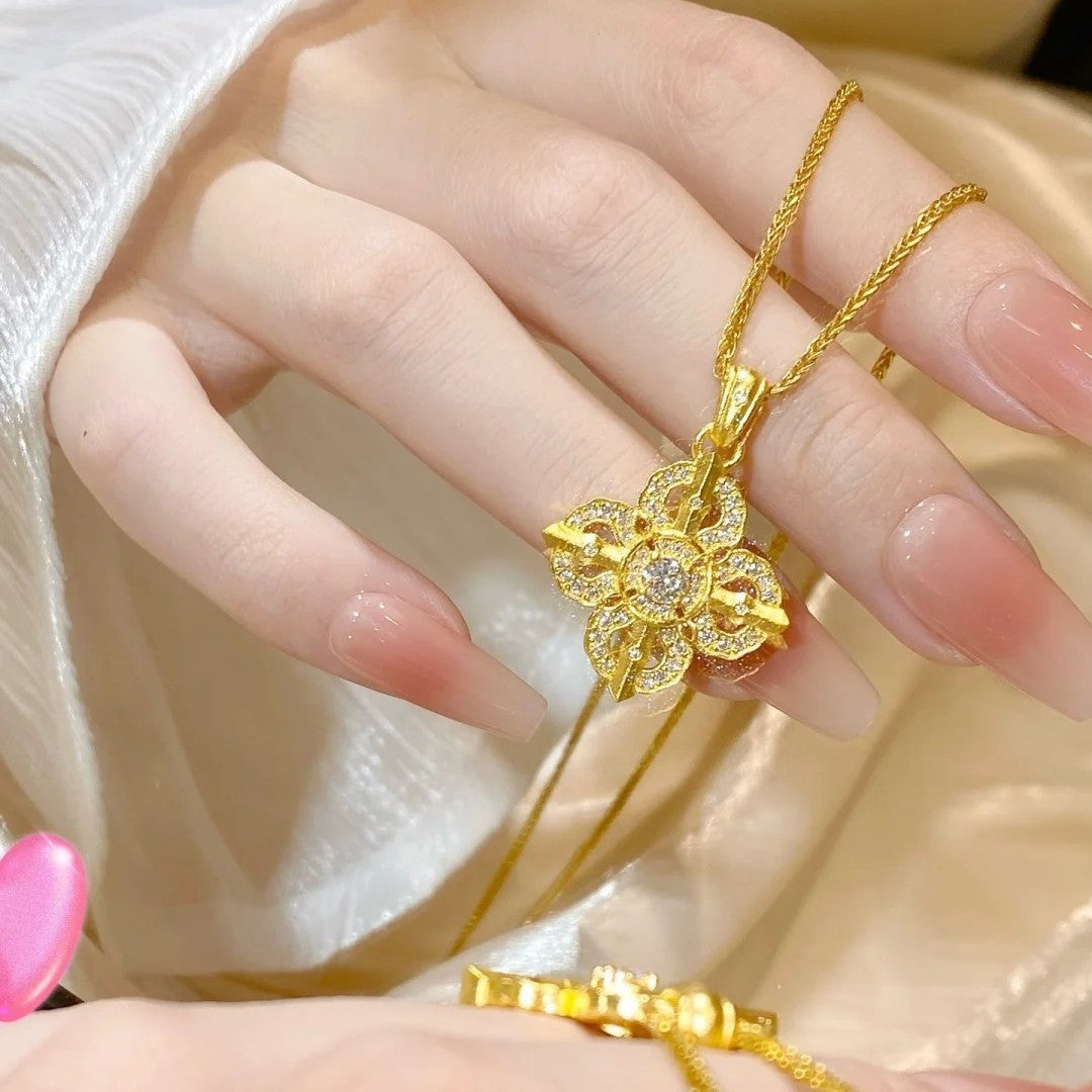 Women's For Light Luxury Jeweled High-grade Gold Necklaces