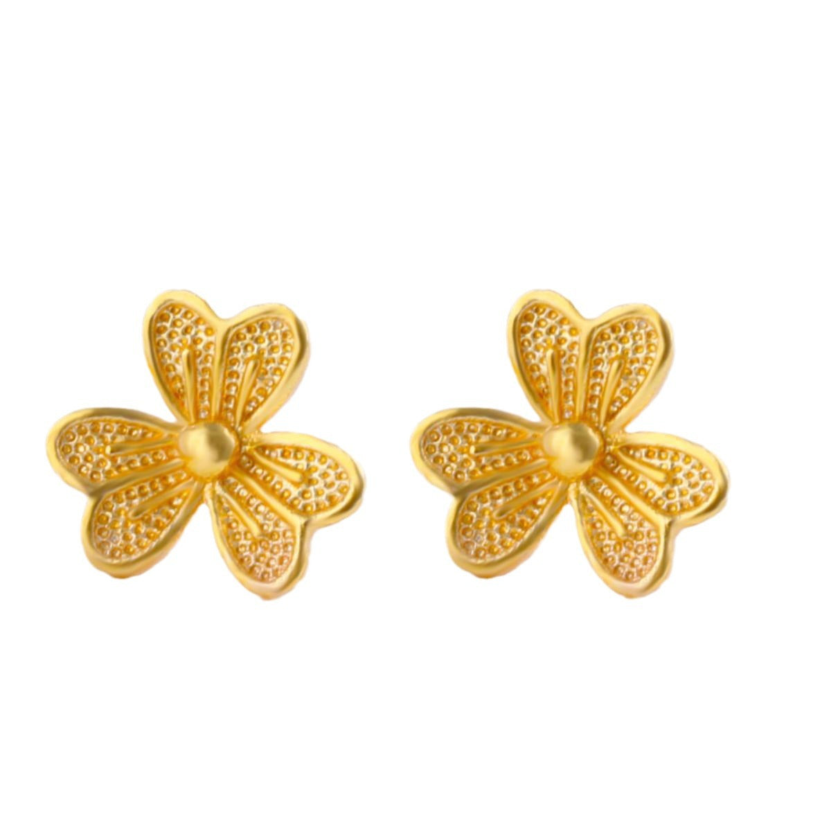 Women's Vietnam Placer Gold Simple Flower Simulation Rings
