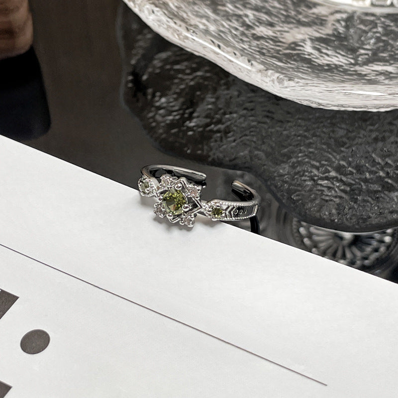 Korean Fashion Sweet Cool Olive Green Rings