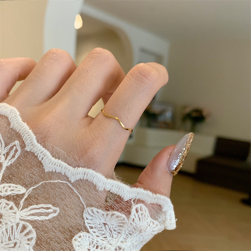 Women's Fresh Stacked Fashion Personality Geometry Gold Rings