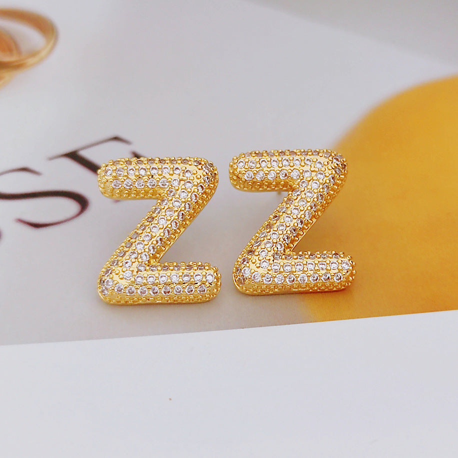 Fashion Balloon Bubble Cute Chubby English Earrings
