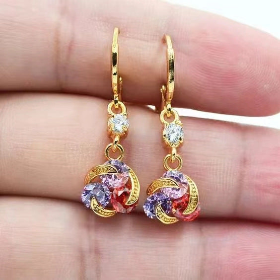 Women's Spiral Winding Hollowed Fashion Minority Simple Earrings