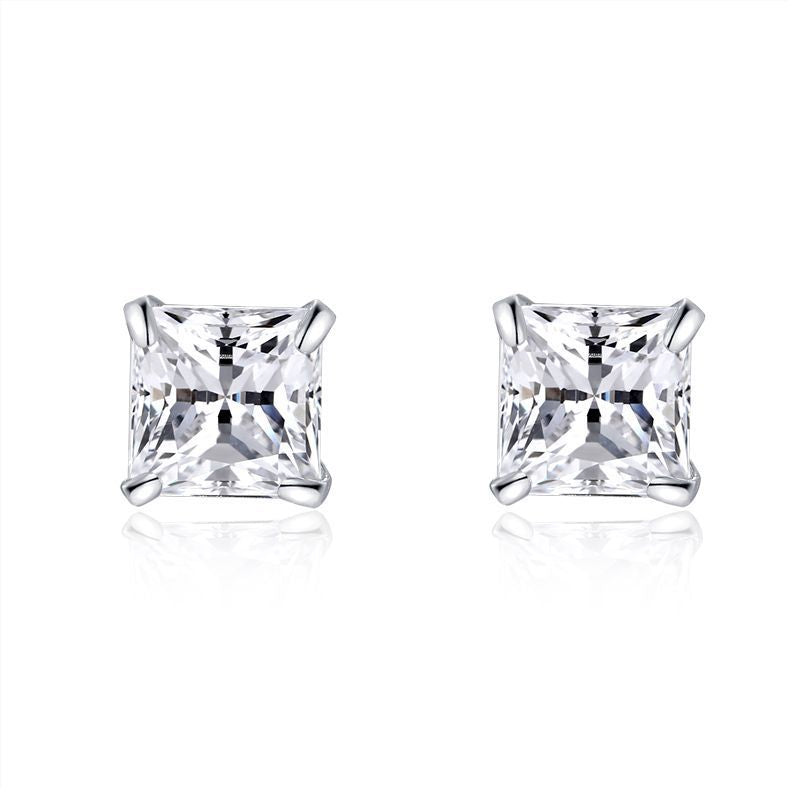 Women's Ear Sterling Compact Mini Double-headed Bar Bone Earrings