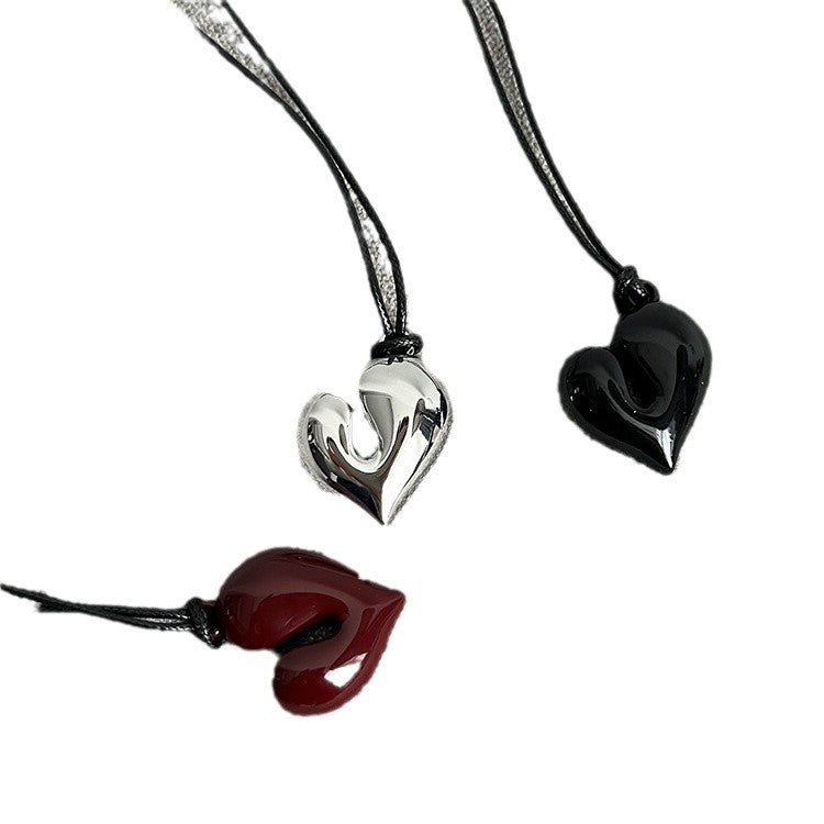 Niche Love Pulling Rope Adjustable Casual Necklaces