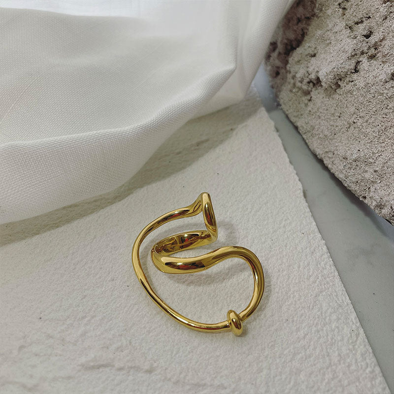 Three-dimensional Shape Twisted Advanced Design Open Disco Rings