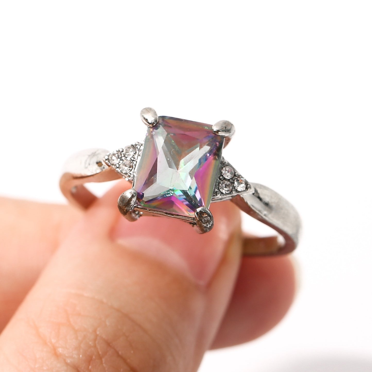 Retro Style Colorful Zircon Series Party Rings