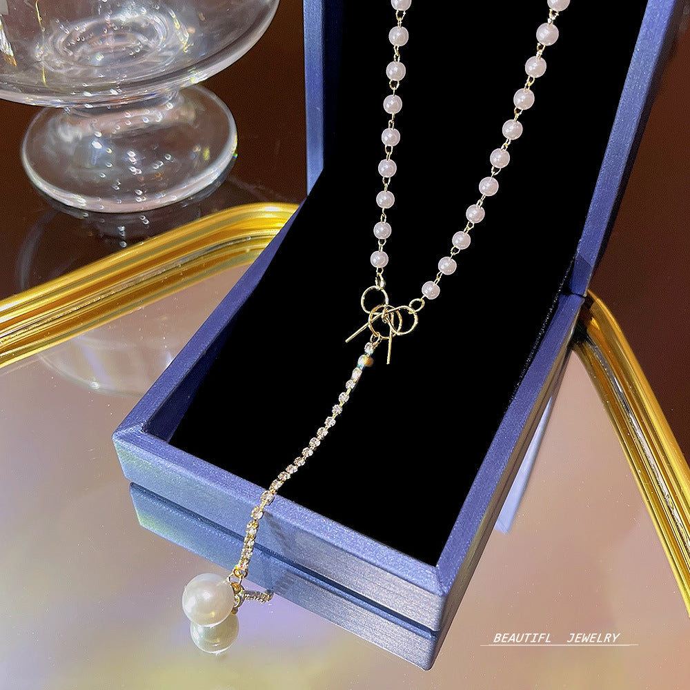 Women's Bow Zircon Clavicle Chain Titanium Steel Necklaces