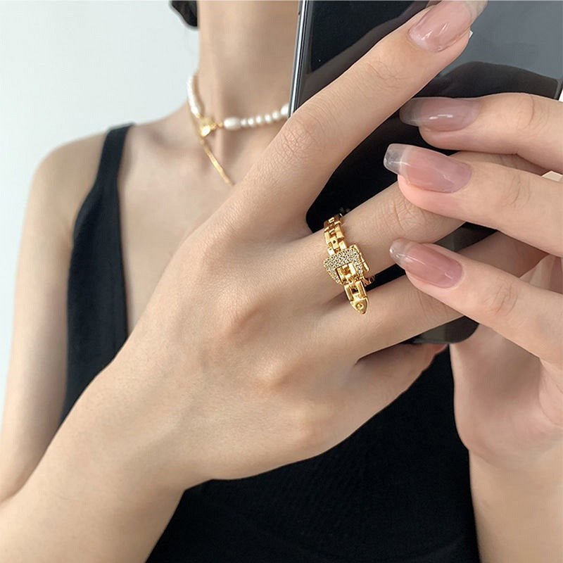 Fashion Design Temperament Female Personality Chain Rings