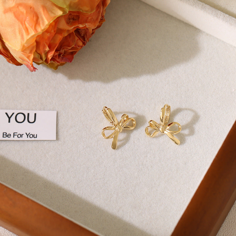 Minority Unique Sweet Bow Ear Clip Earrings