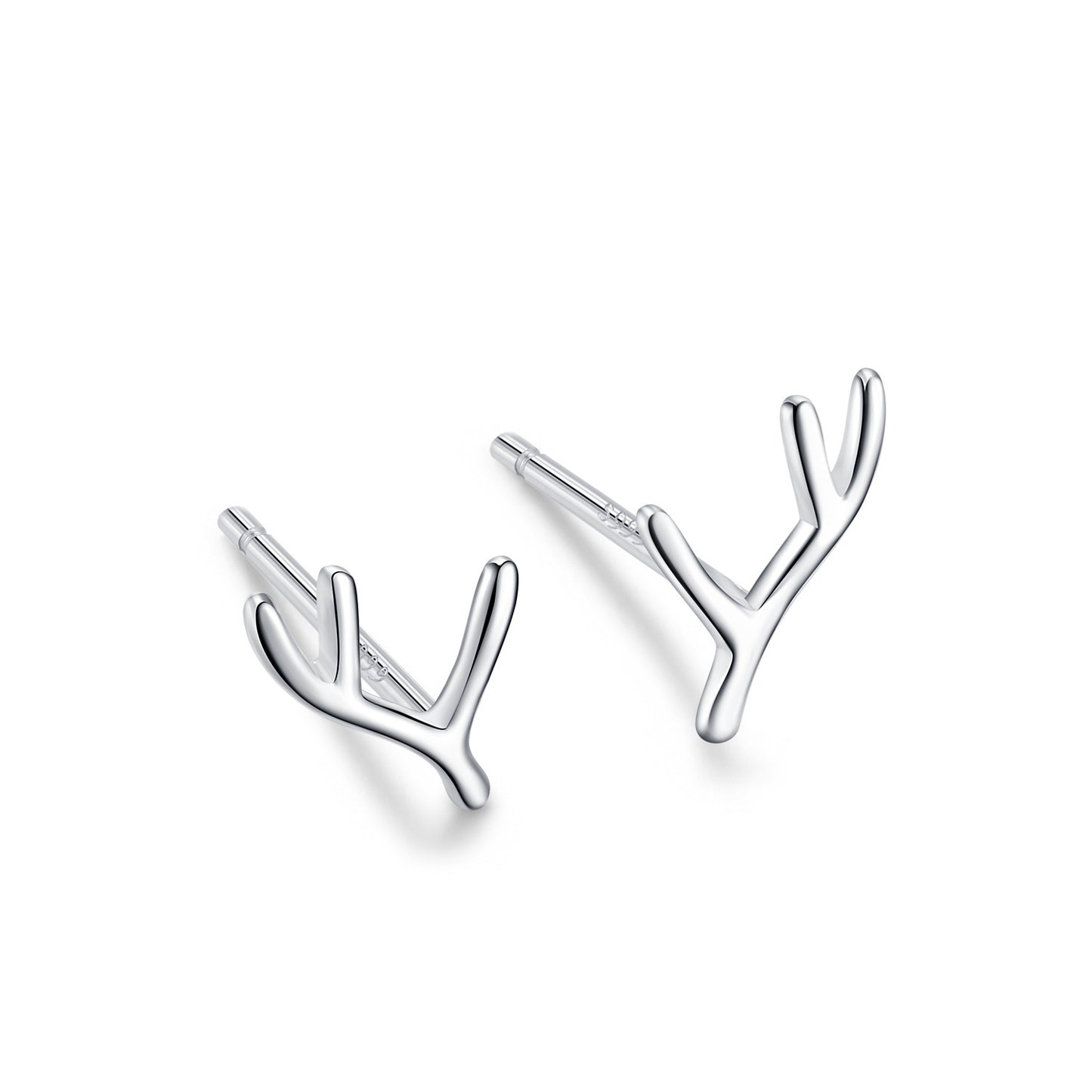 Women's Ear Sterling Compact Mini Double-headed Bar Bone Earrings