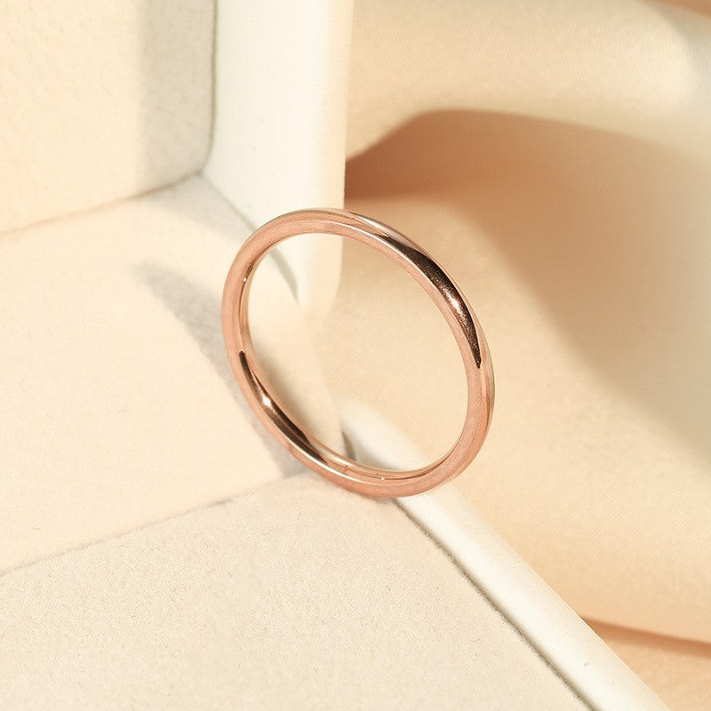 Steel Simple Very Fine Color Glossy Rings