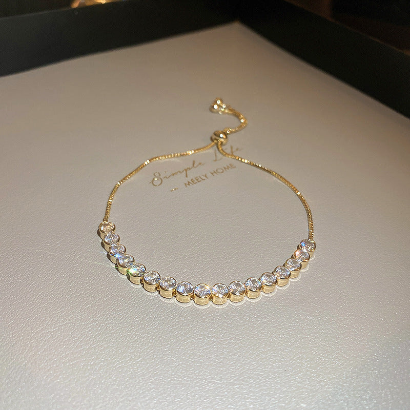 Women's Colorful Zircon Minority Simple Design Fashion Bracelets