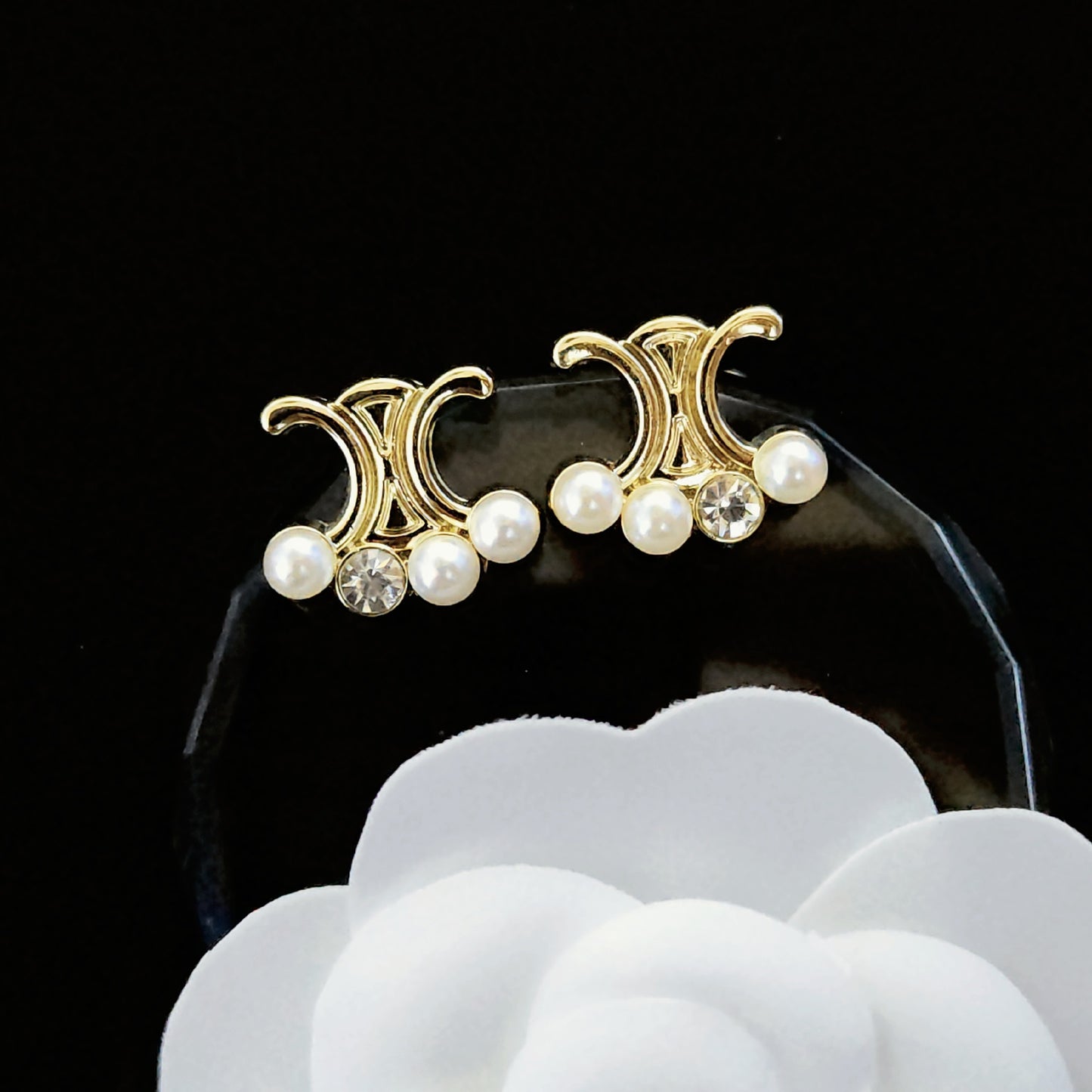 Women's & Men's Quality Collection Trending Rhinestone Letters Sier Earrings