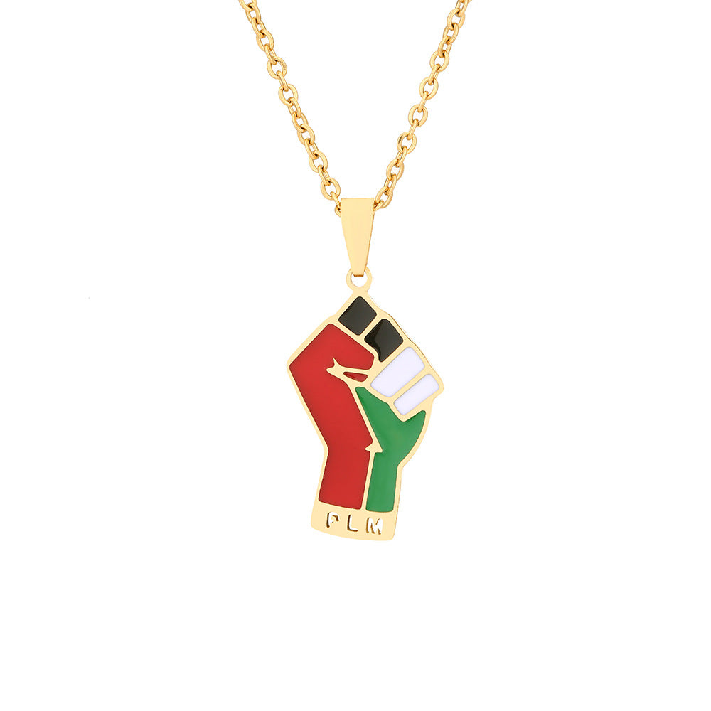 Stainless Steel Palestine Couple Style National Popular Necklaces