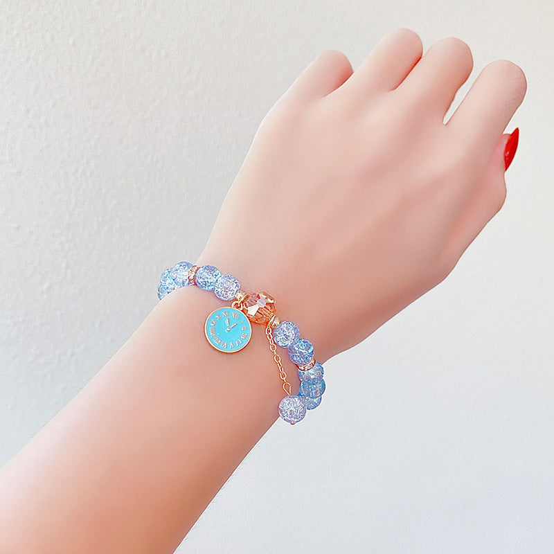 Hand Beading Glass Cute Princess Cartoon Bracelets