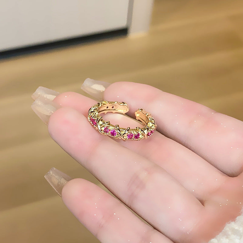 Women's Retro Affordable Luxury Cross Kaleidoscope Colorful Rings