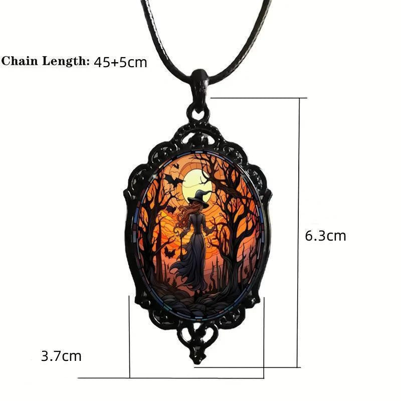 Billion Retro Gothic Crow Cross Witch Necklaces