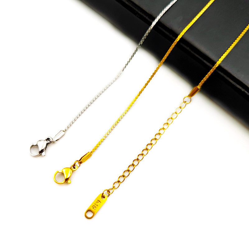 Women's Chain Exquisite Small Wheat Vacuum Gold Necklaces