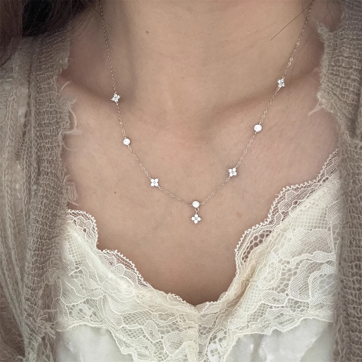 Female Summer Twin Advanced Light Luxury Cold Wind Necklaces