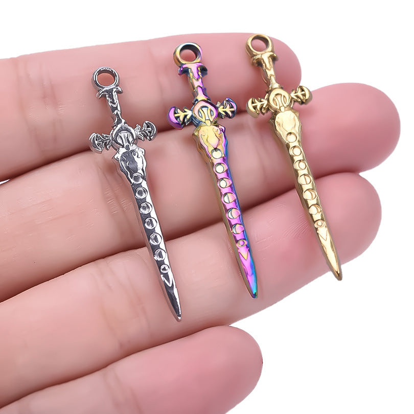 Steel Personality Titanium Sword Punk Model Necklaces