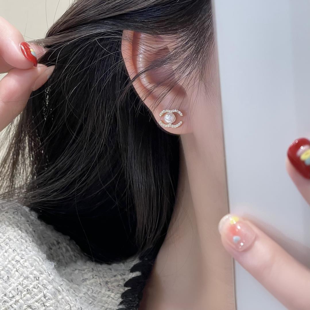 Cross Pearl Sier Needle Special Interest Light Luxury Earrings