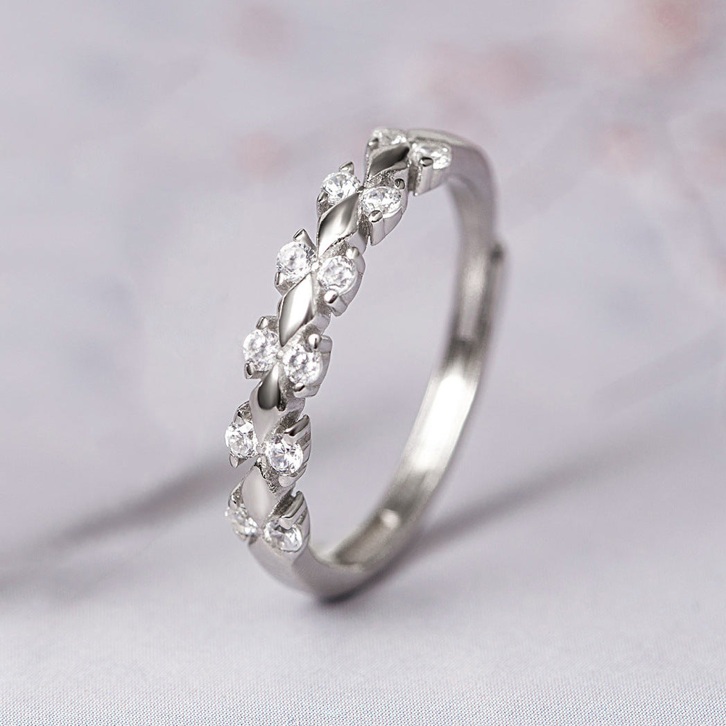 Love Couple Simple Opening Design Valentine's Rings