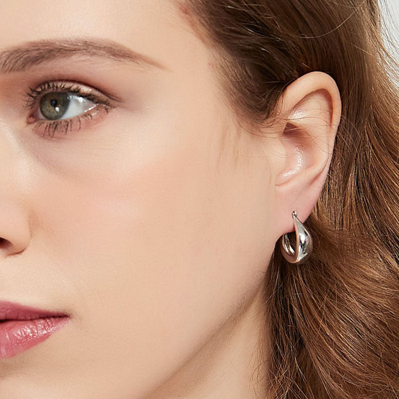 Trendy Niche Water Drop U-shaped Design Earrings