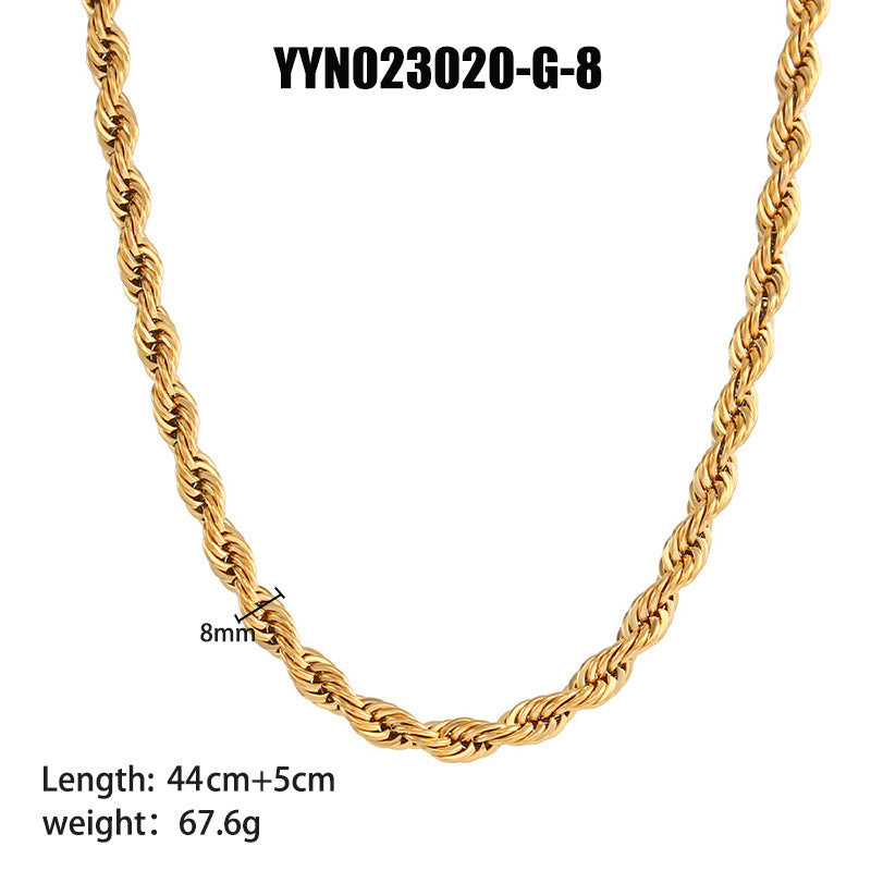 Flowers Chain Lady Temperament High-grade Flat Necklaces