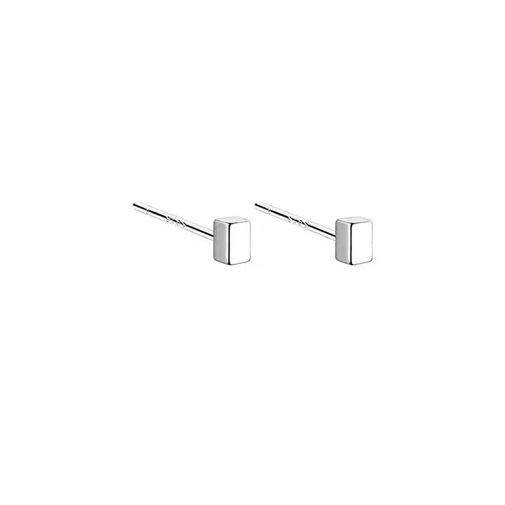 Women's Ear Sterling Compact Mini Double-headed Bar Bone Earrings