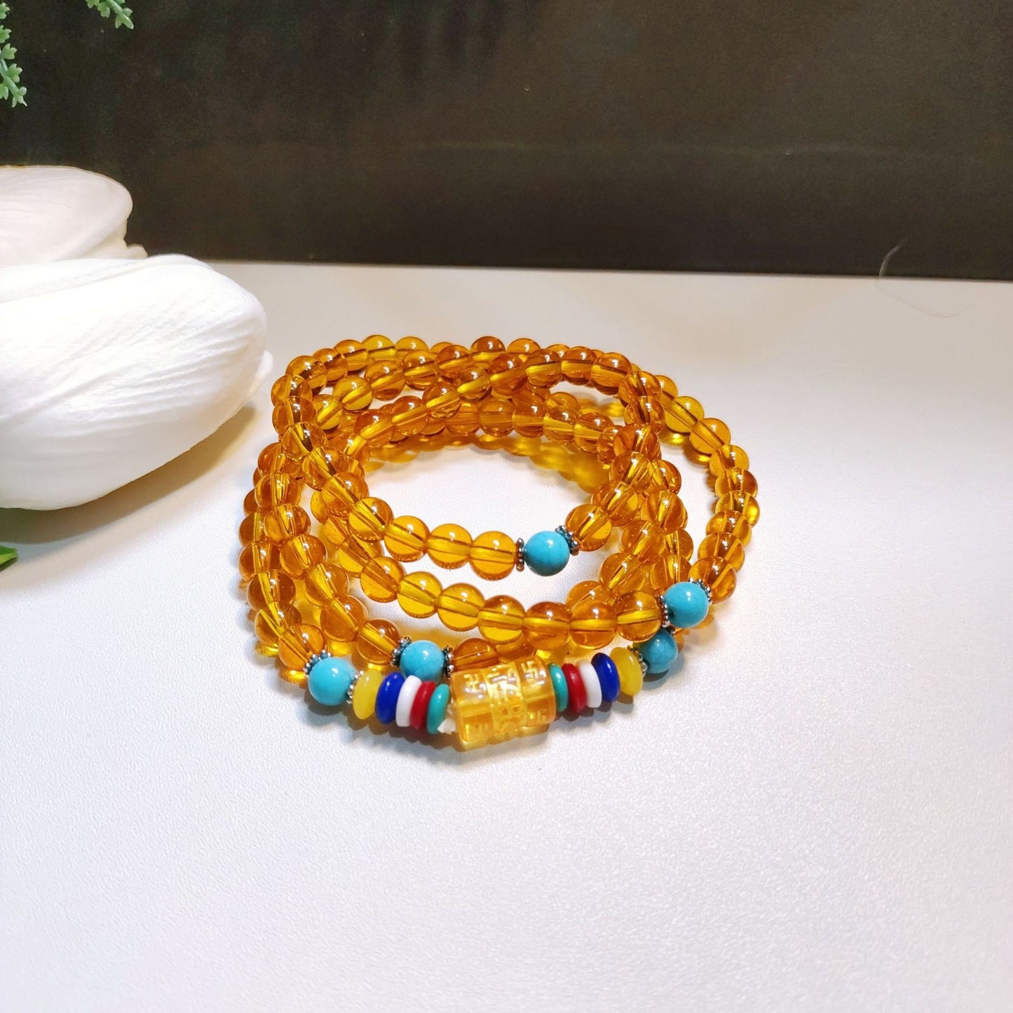 Beads Safe Imitation Garnet Agate White Bracelets