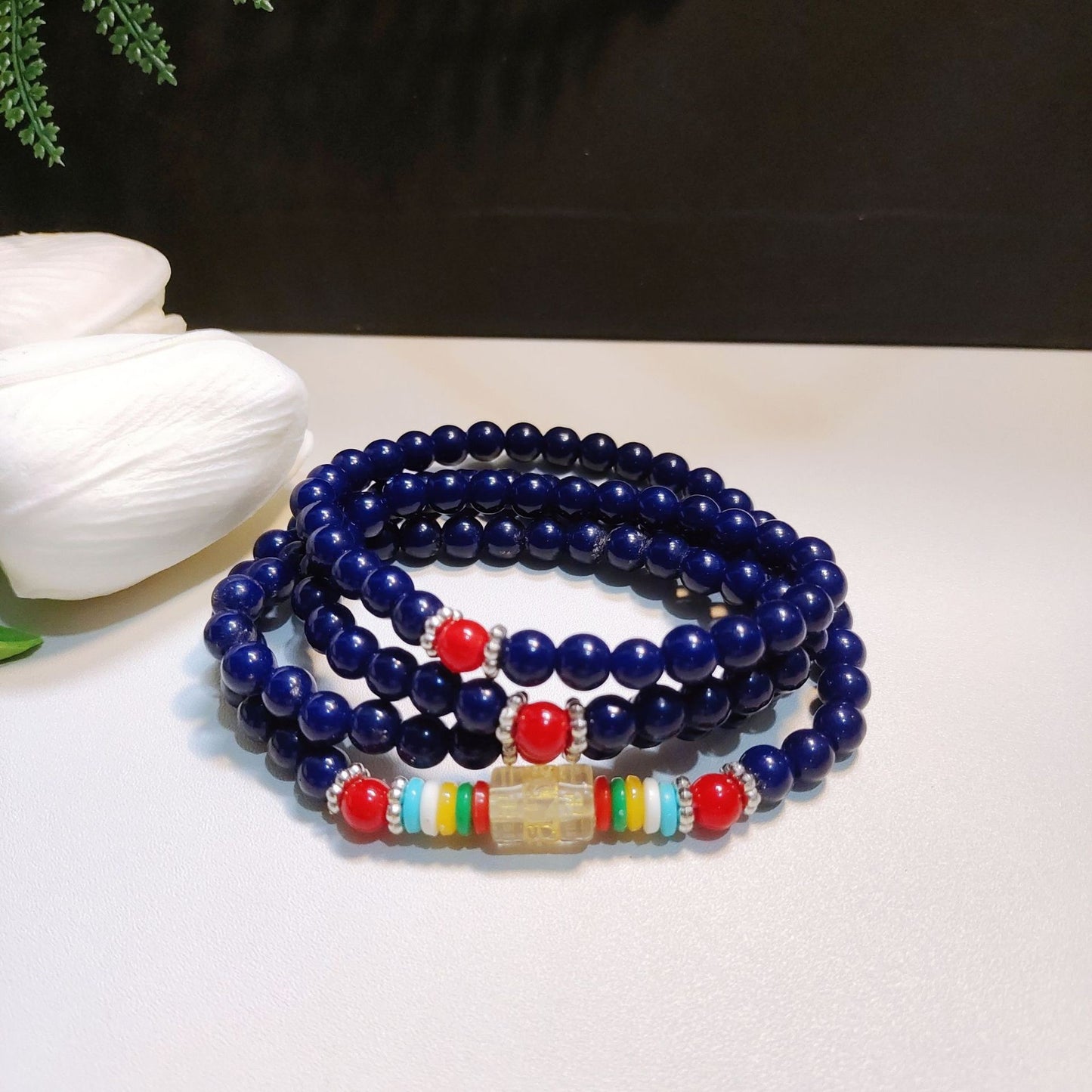 Beads Safe Imitation Garnet Agate White Bracelets