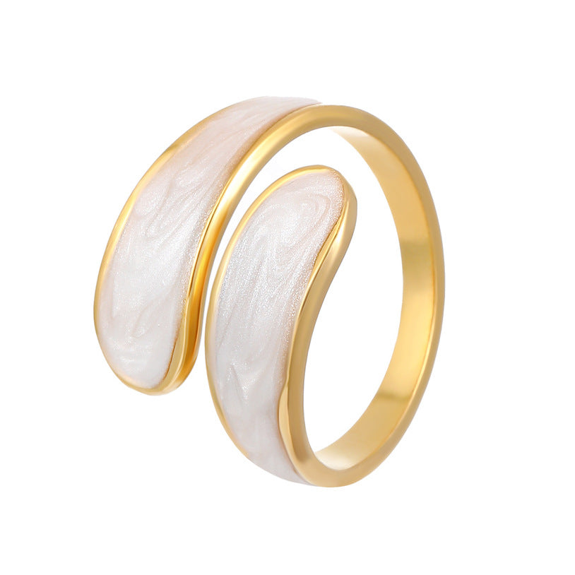 Advanced Exaggerated Stainless Steel Female Flower Rings
