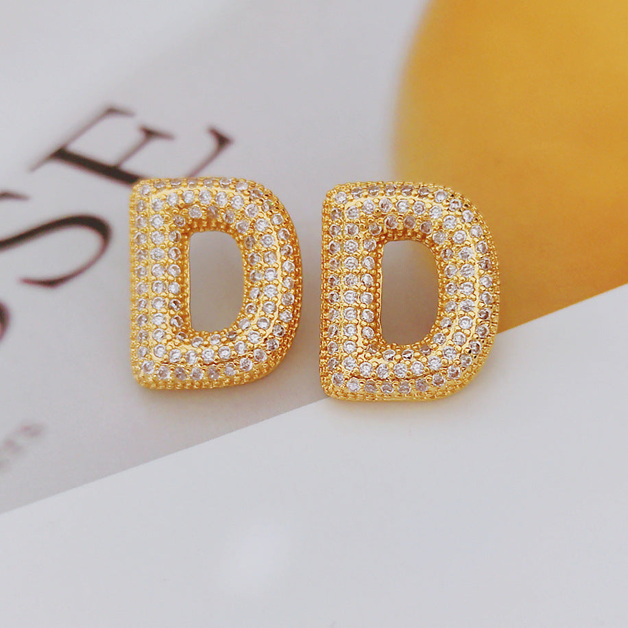 Fashion Balloon Bubble Cute Chubby English Earrings