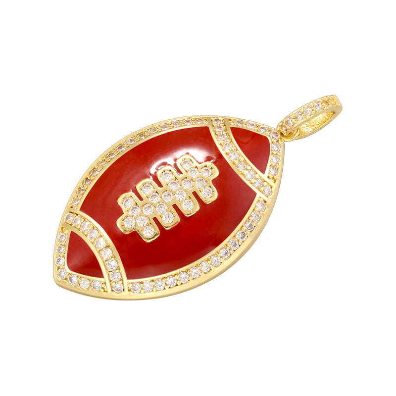 Niche Creative Inlaid Zirconium Oval Spherical Pendants