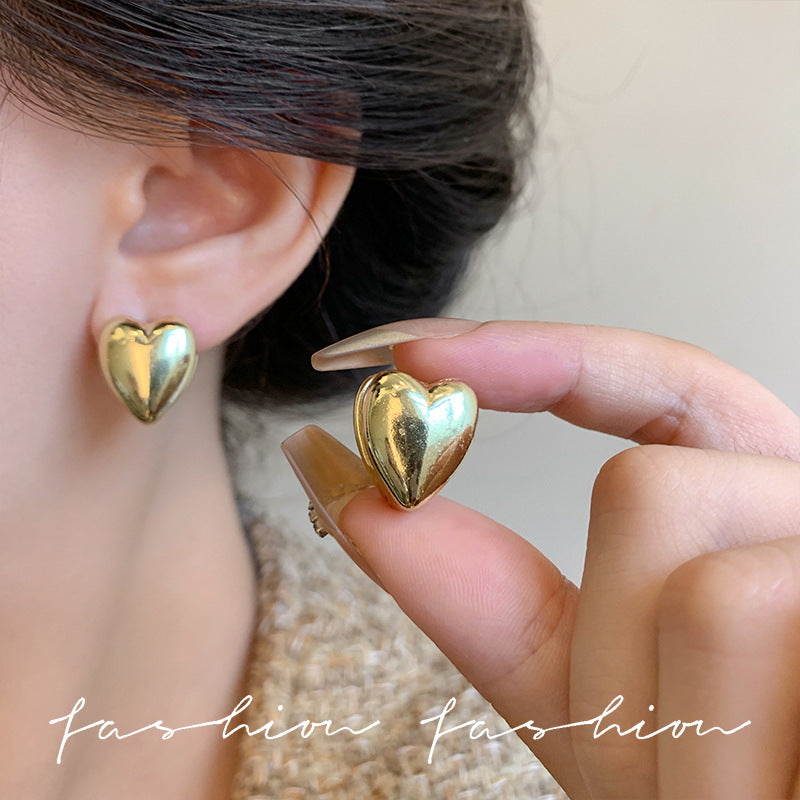 Women's Surface Love Heart French Simplicity Personalized Rings