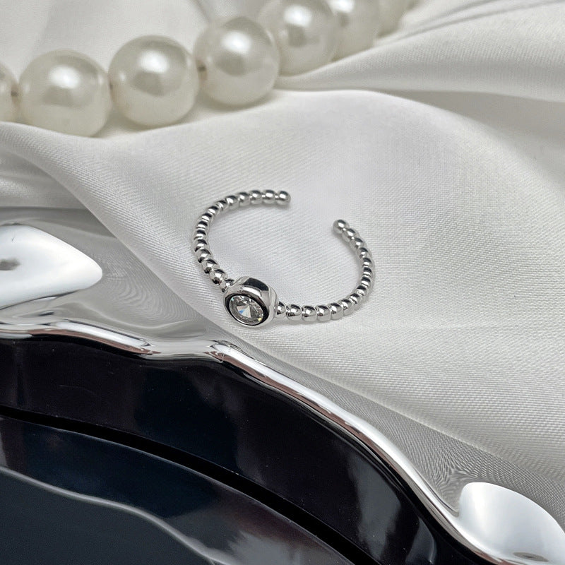 Luxury Full Diamond Cross Open Female Rings