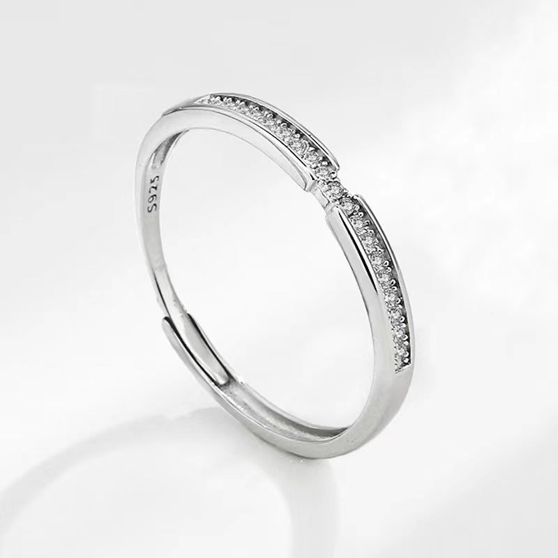 Women's & Men's With White Dews Sterling Sier One Rings