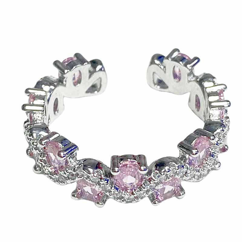 Luxury High-grade Temperament Colorful Crystals Open-end Zircon Rings